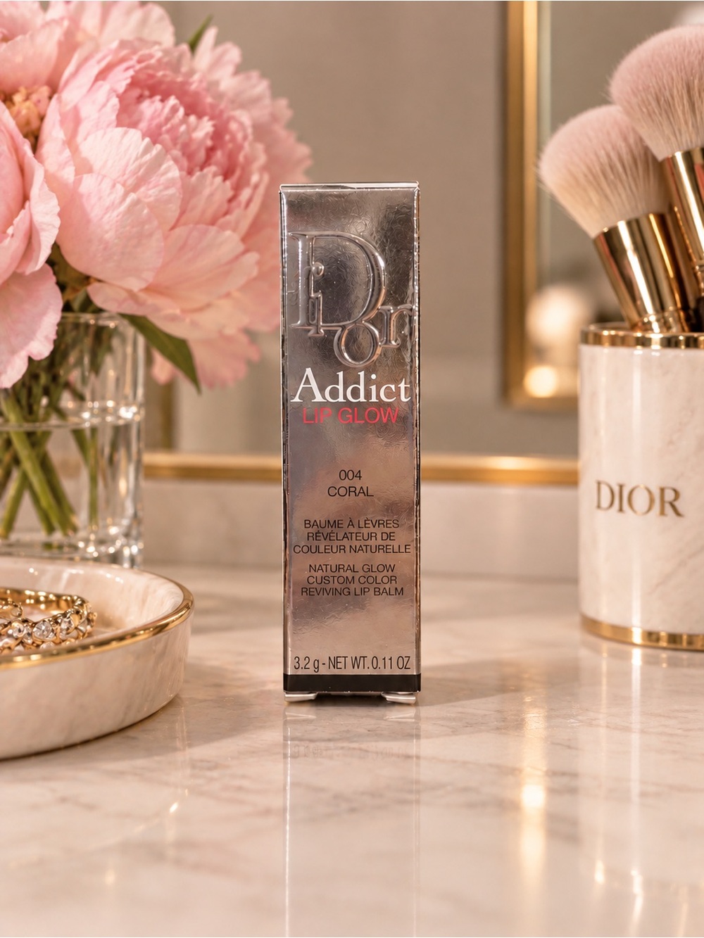 Dior Addict Lip Glow 004 Coral Natural Glow Reviving Lip Balm NIB / NWT